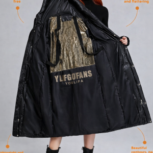 Women's Long Hooded Self-heating Graphene Cotton-padded Jacket     🎁 Livraison offerte Gratuitement 🎁
