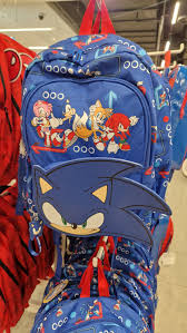 Sac à dos (Cartable) enfant Sonic 3D – Bleu (Sonic, Tails, Knuckles, Amy) – 40×30×12 cm  حقيبة ظهر للأطفال سونيك ثلاثية الأبعاد – أزرق (سونيك، تيلز، ناكلز، آيمي) – ‎40×30×12 سم