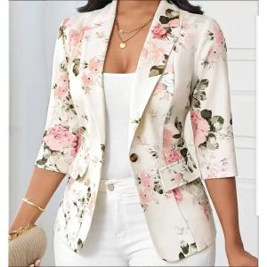 Women's Flower Fashionable All-matching Jacket    🎁 Livraison gratuite