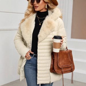 Snow And Snow Cotton Jacket With Lightweight Quilted Hooded     🎁 Livraison gratuite