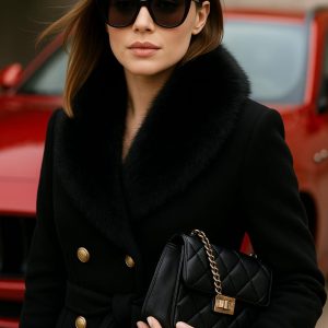🖤 Manteau Élégance Premium – Rayhana  🖤 معطف ريهانة الفاخر – لون أسود   ( 🎁Livraison gratuite)